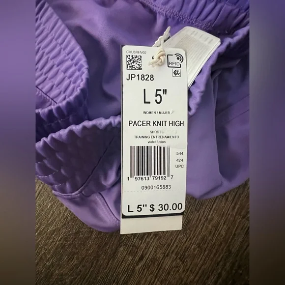 Adidas Pacer High Waisted Shorts Set of 2- Size Large - Picture 8 of 10